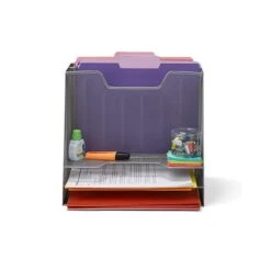 Mind Reader 5-Compartment Steel File Organizer, Silver (MESHBOX5-SIL) -Fellowe Desk Shop 084D501F 7A92 4E8A A854E282120CF8C7 s7