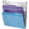 Quill Brand® 3-Pocket Plastic Letter Size Wall Pockets, Clear (736904) -Fellowe Desk Shop 144128 s7