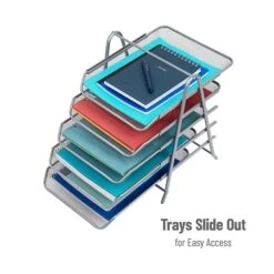 Mind Reader Network Collection Front Loading Letter Tray, Silver Steel Mesh (5TPAPER-SIL) -Fellowe Desk Shop 1CE417BB A2F3 4079 839F102DD63204F4 s7