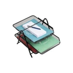 Mind Reader Network Collection 3-Tier Metal Desk File Organizer, Black, 2/Pack (3TPAP2PK-BLK) -Fellowe Desk Shop 2593D4F1 8031 4FF7 AE267879E98461E8 s7