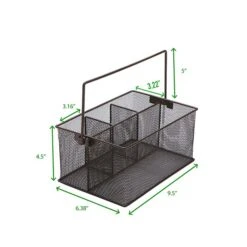 Mind Reader Network Collection 4-Compartment Steel Storage Basket Organizer, Brown (MESHBASKET-BRN) 9 Mind Reader Network Collection 4-Compartment Steel Storage Basket Organizer, Brown (MESHBASKET-BRN) -Fellowe Desk Shop 274BC23D 8712 4A98 8AB84B81A5343702 s7