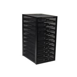 Mind Reader 10-Compartment Wire Mesh Storage Drawer, Black (10CABMESH-BLK)