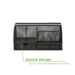Mind Reader Network Collection 5-Compartment Steel Mesh Compartment Storage, Black (JOEORG-BLK) -Fellowe Desk Shop 590A3A5F 08F8 4FB7 8F03D716454DFB32 s7