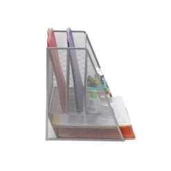 Mind Reader 5-Compartment Steel File Organizer, Silver (MESHBOX5-SIL) -Fellowe Desk Shop 5BD6A4DE 1CCA 469B 913D95D122DA316B s7