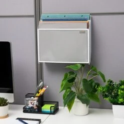 Mind Reader Network Collection Wall-Mounted 3-Compartment Wire Mesh File Organizer, White (WAFIST3-WHT) -Fellowe Desk Shop 5C53889D 380B 4A84 B6F1351A22E00B57 s7