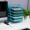 Mind Reader Network Collection Stackable Front Loading Letter Tray, Turquoise Metal (5TPAPER-TUR) -Fellowe Desk Shop 6228A659 C498 4808 B5EB85967C3D0A64 s7