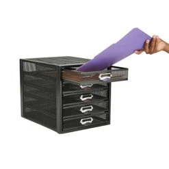 Mind Reader Network Collection 5-Compartment Steel Storage Drawer, Black (5CABMESH-BLK) 10 Mind Reader Network Collection 5-Compartment Steel Storage Drawer, Black (5CABMESH-BLK) -Fellowe Desk Shop 6A406D6A 3307 4E73 9BF45FAFF239D082 s7