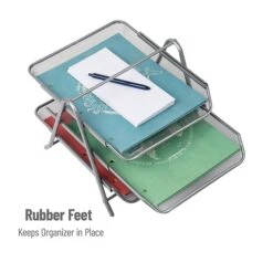 Mind Reader Network Collection Front Loading Letter Tray, Letter Size, Silver Wire Mesh (3TPAPER-SIL) -Fellowe Desk Shop A66380E4 4B28 474F 95A363B08420DFBD s7