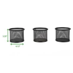 Mind Reader Network Collection Stackable Wire Mesh Pen Cup, Black, 3/Pack (CLIPMESH3-BLK) -Fellowe Desk Shop A8698848 2D1E 41C9 B69379559F1DE862 s7