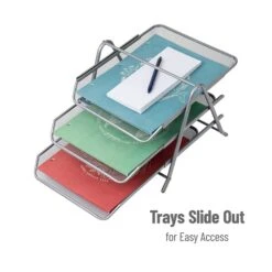 Mind Reader Network Collection Front Loading Letter Tray, Letter Size, Silver Wire Mesh (3TPAPER-SIL) -Fellowe Desk Shop E28F7D61 B233 4486 B499AF4770788989 s7