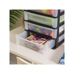 Iris 4-Drawer Desktop Unit, Black/Translucent White (587023) -Fellowe Desk Shop F9029461 A74D 480E AD8DA24CC2EDC538 s7