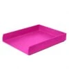 Bindertek Bright Wood Desk Stackable Letter Paper Tray; Pink (BTLTRAY-PK) -Fellowe Desk Shop m003593575 s7