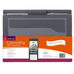 Scholastic Smead® Cascading Wall Organizer, Gray With Neutral Pockets (SMD92061)