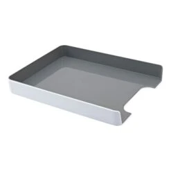 Fusion Letter Tray, White And Gray (37522)