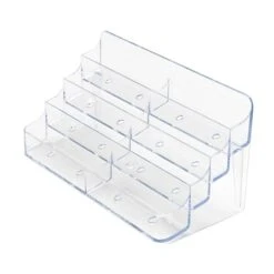 Deflect-O® Acrylic Literature Holders, 4-Tier, 8-Pocket Business Card -Fellowe Desk Shop m007155982 s7