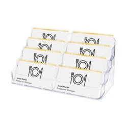 Deflect-O® Acrylic Literature Holders, 4-Tier, 8-Pocket Business Card -Fellowe Desk Shop m007155985 s7