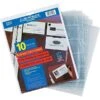 C-Line Business Card Refill Pages, Clear, 20 Cards/Page, 11" X 8 1/2", 10/Pk -Fellowe Desk Shop s0182404 s7