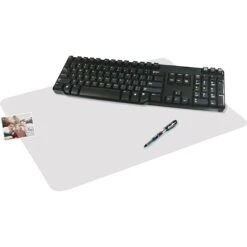 Artistic Krystal View Microban Anti-Slip Vinyl Desk Pad, 38" X 24", Clear (60-8-0MS)