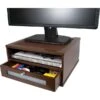Victor Technology Wood Monitor Riser, Mocha Brown, 6 1/2"H X 13 3/8"W X 13 3/8"D