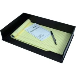 Victor Technology Wood Midnight Black Stackable Legal Size Paper Letter Tray (1168-5)