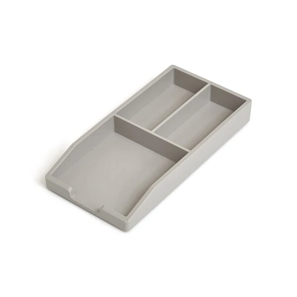 TRU RED™ Stackable Plastic Accessory Tray, Gray (TR55245) 3 TRU RED™ Stackable Plastic Accessory Tray, Gray (TR55245)