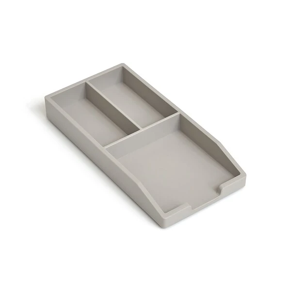 TRU RED™ Stackable Plastic Accessory Tray, Gray (TR55245) 4 TRU RED™ Stackable Plastic Accessory Tray, Gray (TR55245) - Image 2