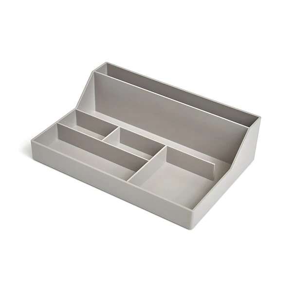 TRU RED™ 6-Compartment Plastic Desktop Organizer, Gray (TR55261) 4 TRU RED™ 6-Compartment Plastic Desktop Organizer, Gray (TR55261) - Image 2