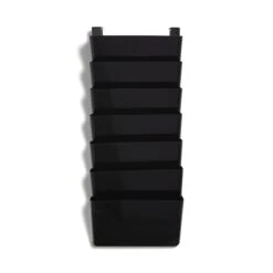 TRU RED™ Unbreakable 7-Pocket Plastic Letter Wall File, Black (TR55348)