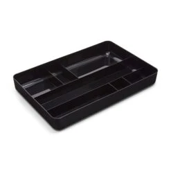 TRU RED™ 7-Compartment Plastic Drawer Organizer, Black (TR55351)
