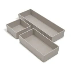 TRU RED™ 3 Piece Plastic Drawer Organizer, Gray (TR55297) -Fellowe Desk Shop s1148231 s7