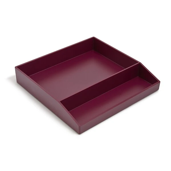 TRU RED™ Divided Stackable Plastic Tray, Purple (TR55251) 3 TRU RED™ Divided Stackable Plastic Tray, Purple (TR55251)
