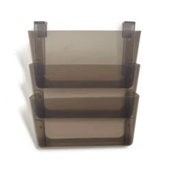 TRU RED™ Unbreakable 3-Pocket Plastic Letter Wall File, Smoke (TR55346)