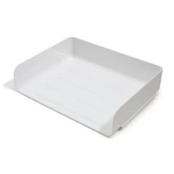 TRU RED™ Side Load Stackable Plastic Letter Tray, White, 6/Pack (TR55330) -Fellowe Desk Shop s1149307 s7 1