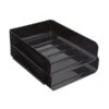 TRU RED™ Front Load Stackable Plastic Letter Tray, Black, 2/Pack (TR55331) -Fellowe Desk Shop s1158789 s7