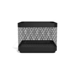 TRU RED™ Small Stackable Wire Mesh Accessory Holder, Matte Black (TR57571) -Fellowe Desk Shop s1191579 s7