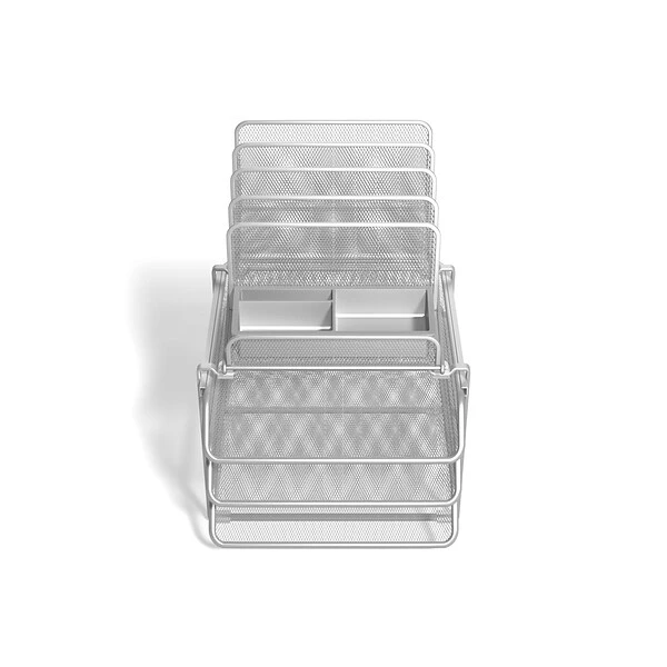 TRU RED™ All-In-One 10 Compartment Wire Mesh Compartment Storage, Silver (TR57531) 3 TRU RED™ All-In-One 10 Compartment Wire Mesh Compartment Storage, Silver (TR57531)