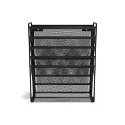 TRU RED™ 5-Pocket Mesh Letter Wall File, Black (TR57582-CC)