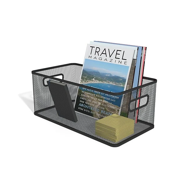 TRU RED™ Wire Mesh Storage Box, Matte Black (TR57548) 4 TRU RED™ Wire Mesh Storage Box, Matte Black (TR57548) - Image 2