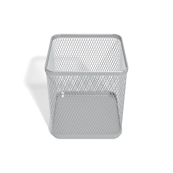 TRU RED™ Stackable Wire Mesh Pencil Holder, Silver (TR57576) 4 TRU RED™ Stackable Wire Mesh Pencil Holder, Silver (TR57576) - Image 2