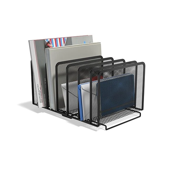 TRU RED™ 7 Compartment Wire Mesh File Organizer, Matte Black (TR57560) 4 TRU RED™ 7 Compartment Wire Mesh File Organizer, Matte Black (TR57560) - Image 2