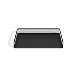 TRU RED™ Side Load Stackable Metal Letter Tray, Matte Black (TR57564)