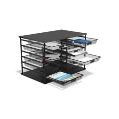 TRU RED™ 12-Compartment Wire Mesh File Organizer, Matte Black (TR57535) 4 TRU RED™ 12-Compartment Wire Mesh File Organizer, Matte Black (TR57535) -Fellowe Desk Shop s1191679 s7