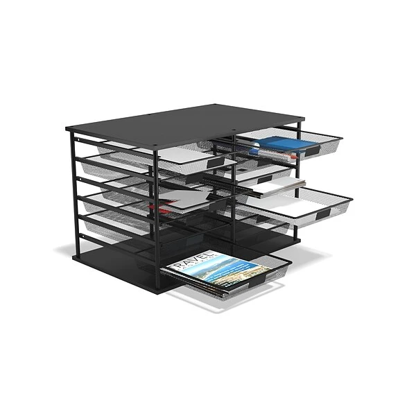TRU RED™ 12-Compartment Wire Mesh File Organizer, Matte Black (TR57535) 3 TRU RED™ 12-Compartment Wire Mesh File Organizer, Matte Black (TR57535) - Image 2