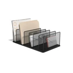 TRU RED™ 7-Compartment Wire Mesh File Organizer, Matte Black (TR57552) -Fellowe Desk Shop s1191683 s7