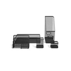 TRU RED™ 5 Piece Wire Mesh Organizer Set, Matte Black (TR57540)