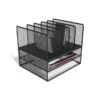 TRU RED™ 7 Compartment Wire Mesh File Organizer, Matte Black (TR57537) -Fellowe Desk Shop s1191709 s7 1