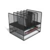 Staples 7 Compartment Wire Mesh File Organizer, Matte Black, 2/Case (TR57537CT) -Fellowe Desk Shop s1191709 s7
