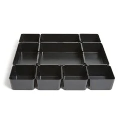 TRU RED™ 10-Compartment Plastic Drawer Organizer, Black (TR58205) 7 TRU RED™ 10-Compartment Plastic Drawer Organizer, Black (TR58205) -Fellowe Desk Shop s1203723 s7