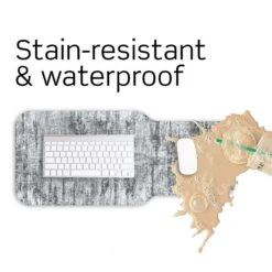 SO-MINE Emerson Vinyl Desk Pad, 11.75" X 11.75", Gray (SM751) -Fellowe Desk Shop s1208352 s7