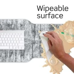 SO-MINE Emerson Vinyl Desk Pad, 11.75" X 11.75", Gray (SM751) -Fellowe Desk Shop s1208381 s7